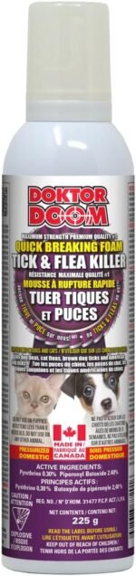 Doktor Doom Quick Breaking Foam Tick & Flea Killer for Cats and Dogs, 225g - Image 2