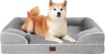 EHEYCIGA Memory Foam Orthopedic Large Dog Bed with Sides, Waterproof Liner Dog Beds for Large Dogs, Non-Slip Bottom and Egg-Crate Foam Large Dog Couch Bed with Washable Removable Cover - Image 2