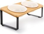 Elevated Cat Food Bowls,Raised Cat Bowls for Food and Water,Tilted Food Feeding Dishes with Stand for Cats and Small Dogs - Image 2
