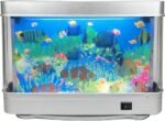 Fake Fish Tank Mini Aquarium,Artificial Tropical Fish Decorative,Fake Aquarium Decorative Lamp,Aquarium Lights Motion Lamp Night Light with Moving Fish,Gift for Kids(US Plug) - Image 2