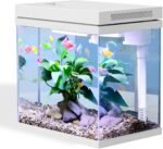 Fish Tank, Nano Glass Aquarium, Upgrade Filter System and LED Light, for Freshwater & Marine, Filter Balls Included (4 Gal) - Image 2