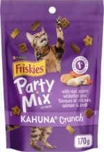 Friskies Party Mix Cat Treats, Kahuna Crunch with Real Ocean Whitefish - 170 g Pouch (1 Pack) - Image 2