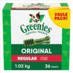 GREENIES Dog Treats Original Regular Natural Dental Care, (36 Treats) 36 oz. Pack - Image 2