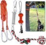 HOPET Dog Rope Toys,Dog Outdoor Bungee Solo Hanging Toy,Tether Tug of War Dog Toys for Pitbull Small Large Aggressive Chewers Dogs to Exercise - Image 2