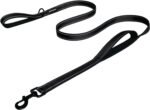 Heavy Duty Dog Leash - 2 Handles by Padded Traffic Handle for Extra Control, 6foot Long - Perfect for Medium to Large Dogs (6 ft, Black) - Image 2