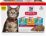 Hill's Science Diet Adult 1-6, Adult 1-6 Premium Nutrition, Wet Cat Food, Variety Pack: Tuna, Chicken, Ocean Fish Stew, 2.8 oz Pouch Variety Pack, Case of 12 - Image 2