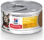 Hill's Science Diet Urinary Hariball Control, Adult 1-6, Urinary Track Health & Hairball Control Support, Wet Cat Food, Chicken Minced, 2.9 oz Can, Case of 24 - Image 2