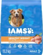 IAMS PROACTIVE HEALTH Adult Healthy Weight Control Dry Dog Food - With Real Chicken & Whole Grain - 13.20kg (29.1LB) Bag - Image 2
