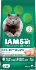 IAMS Proactive Health Healthy Senior Dry Cat Food – with Chicken – 3.18KG (7LB) Bag - Image 2
