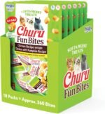 INABA Churu Fun Bites for Cats, Soft & Chewy Cat Treats with Taurine, 11g Each Tetra, 18 Tetras (3 per Bag), Chicken with Pumpkin Recipe - Image 2