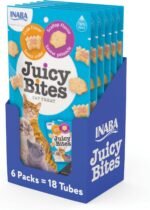 INABA Juicy Bites, Moist & Chewy Cat Treats with Vitamin E and Green Tea Extract, 11.3 Grams per Pouch, 18 Pouches (3 per Bag), Scallop and Crab - Image 2