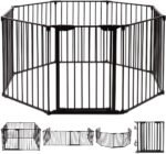 Inspirer Studio 5,6,8 Panel Heavy Duty Metal Gate Pet Fence Safe Fence Barrier (Black, 8 Panel) - Image 2