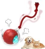 Interactive Ball Dog&Cat Toy, 2025 New Interactive Pet Toys, Smart 360° Rolling Rechargeable Dog Cats Ball, Pet Gifts for Dogs and Cats (Red) - Image 2