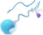 Interactive Cat Toys for Indoor Cats,Chirping Cat Ball Toy with 2 Replaceable Tails,Rechargeable Cat Toys for Bored Indoor Adult Cats and Kittens,Motion Activated Cat Toys Interactive(Blue) - Image 2