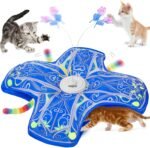 Interactive Cat Toys for Indoor Cats,[Newly Upgraded] Rechargeable Touch Activated Hide and Seek Kitten Toy with Fluttering - Image 2