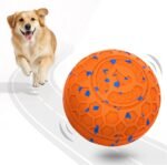 Interactive Dog Ball: Moving Dog Ball Auto Rolling - Interactive Dog Toys for Boredom - Bouncy & Throwable, Type-C Rechargeable, Washable, for Small & Medium & Large Dogs - Orange - Image 2