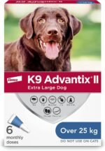 K9 Advantix II Flea and Tick Treatment for Extra Large Dogs weighing over 25 kg (over 55 lbs.)-6 doses - Image 2