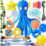 KIPRITII 23-Pack No-Stuffing Squeaky Octopus-Shaped Puppy Toy for Small Dogs, Enrichment Dog Toys with Cute Plush & Engaging Chew Toys for Puppy Teething to Keep Them Busy - Image 2