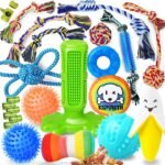 KIPRITII Dog Toys for Puppy Teething - 23 Pack Puppy Teething Toys for Boredom, Pet Dog Toothbrush Dog Toys with Rope Toys, Dog Treat Ball and More Squeaky Toy for Puppies and Small Dogs - Image 2