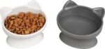 Kitty City Raised Cat Food Bowl Collection/Stress Free Pet Feeder and Waterer and Slow Feed Bowls - Image 2