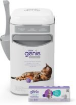 Litter Genie Platinum Stainless Steel Cat Litter Pail | Odour Control, Easy Roll Refill | Holds 8 Days of Waste, Durable Design - Image 2