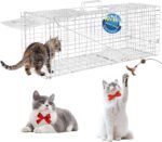 Live Animal Traps - 78 * 32 * 28CM Humane Animal Trap for Stray Cats Raccoons, Squirrel, Skunk, Mole, Groundhog, Armadillo, Rabbit - Humane Rat Trap Indoor Outdoor - Image 2