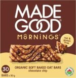 MadeGood Mornings Soft Baked Breakfast Bars, Chocolate Chip, 30g (30 Count) Gluten Free Snacks - Image 2