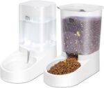 Marchul Dog Feeder, Gravity Cat Feeder and Water Dispenser Set, Automatic Pet Food Bowl and Waterer Large Capacity for Small Medium Pets Puppy Kitten Rabbit, 1 Gallon - Image 2