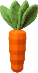 MewaJump Dog Squeaky Chew Toys for Aggressive Chewers, Rubber Carrot Dog Toys for Training and Cleaning, Durable Interactive Tough Dog Toy for Puppy Medium Dogs - Image 2