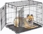 MidWest Homes for Pets Double Door iCrate 60.96cm Long Dog Crate, Includes Leak-Proof Pan, Floor Protecting Feet, Divider Panel and New Patented Features, Black, Model 1524DD - Image 2