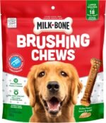 Milk-Bone Brushing Chews Dental Dog Treats, Chicken Flavour Dental Chew, Helps Clean Teeth and Reduce Bad Breath, For Large Dogs, 18 Treats (Pack of 1) - Image 2