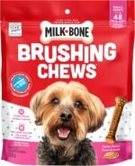 Milk-Bone Brushing Chews Dental Dog Treats, Chicken Flavour Dental Chew, Helps Clean Teeth and Reduce Bad Breath, For Small Dogs, 48 Treats (Pack of 1) - Image 2