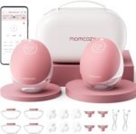 Momcozy Breast Pump Hands Free Upgraded Mobile Flow | M9, App Discreet Control with Personalized Multi-Modes & 15 Levels, Wearable Breast Pump 24mm (Cozy Red, 2 Count) - Image 2