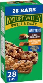 NATURE VALLEY - VALUE PACK - Dark Chocolate Nut and Salted Caramel Chocolate Chewy Nut Sweet and Salty Granola Bars Variety Pack, Pack of 28 Bars, 980 grams, Snack Bars, Made with Whole Grains - Image 2