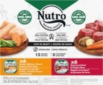 NUTRO Adult Wet Dog Food Cuts in Gravy, 6 Simmered Beef & Potato Stew, 6 Tender Chicken, Sweet Potato & Pea Stew, 12x100g Trays - Image 2