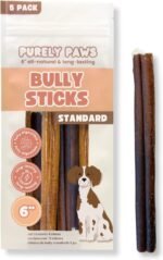 Natural Bully Sticks for Dogs – Long-Lasting, Rawhide-Free Dog Chews – Low Odor, Grain-Free Dental Treat – Single Ingredient, 100% Beef – Canadian Company (6", 5 Count) - Image 2
