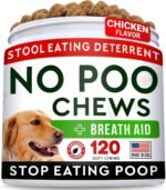 No Poo Treats - No Poop Eating for Dogs - Coprophagia Stool Eating Deterrent & Prevention – Stop Eating Poop for Dogs - Probiotics & Digestive Enzymes - Digestive Health & Immune Support - 120 Ct - Image 2