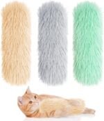 Nydotd 3pcs Cat Toys Cat Pillows, Catnip Toys Interactive Cat Kicker Toy Soft and Durable Plush Fabric Kick Sticks Chasing Chewing Filled Chew for Puppy Kitty Exercise (Gray, Beige, Grass Green) - Image 2