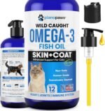 Omega 3 Fish Oil for Cats – Liquid Cat Fish Oil Supplement with EPA & DHA – Kitten Vitamins & Cat Health Supplies – Supports Skin & Coat – for All Breeds & Ages - Image 2