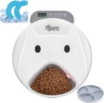 Ownpets Automatic 4 Meals Cat Feeder, Automatic Pet Food Dispenser for Wet and Dry Food with 2 Ice Packs, Auto Feeder for Small Dogs with Timer, Charged by 4pcs AA Batteries only - Image 2