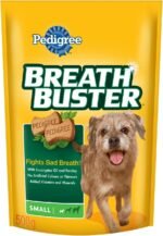PEDIGREE Breathbuster Small Breed Adult Dog Treats - Crunchy Biscuits - with Eucalyptus Oil and Parsley, 500g Pouch - Image 2