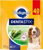 PEDIGREE DENTASTIX Oral Care Fresh Flavour Adult Dog Treats - for Medium Breeds - Reduces Plaque and Tartar Buildup - 40 Sticks 972g Pouch - Image 2
