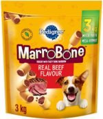 PEDIGREE Marrobone Adult Dog Treats – Real Beef Flavour with Real Bone Marrow - Vitamins Enriched – 3KG Pouch - Image 2