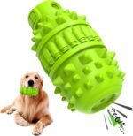 PIFFZEDO Natural Rubber Dog Toy for Large Medium Breed Aggressive Chewer Super Power Dog Chew Toys Squeaky Dog Birthday Toy Dog Toothbrush Interactive Tough Durable Dog Toys(Green,Large) - Image 2