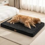 Patas Lague Orthopedic Dog Bed Large Sized Dog 91x61cm, Waterproof Soft Comfortable Egg Crate Foam Large Pet Beds Crate Mat with Removable Washable Cover and Nonskid Bottom, Black - Image 2