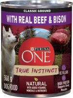 Purina ONE Classic Ground True Instinct Wet Dog Food, Beef & Bison - 368 g Can (12 Pack) - Image 2