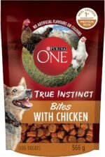 Purina ONE True Instinct Bites Natural Dog Treats, Chicken - 566 g Pouch (1 Pack) - Image 2