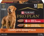 Purina Pro Plan Complete Essentials Wet Dog Food, Entree Variety Pack 2 Flavours - 368 g Can (12 Pack) - Image 2
