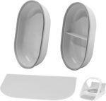 Replacement Mat & Bowl Set for Automatic Microchip Pet Feeder & Connect, 1 Split Bowl, 1 Single Bowl and 1 Mat, Keep Food Fresh, Protect Cat Feeder, Easy to Clean(Grey) - Image 2