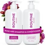 Routine Wellness Shampoo & Conditioner Set - Strengthens Dry Damaged Hair - Promotes Full, Voluminous, Healthy Hair - Rose Hips (Pack of 2) - Image 2